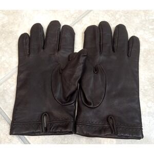Roundtree by Yorke Brown Leather & Cashmere Lined Gloves Driving Classic Sz M